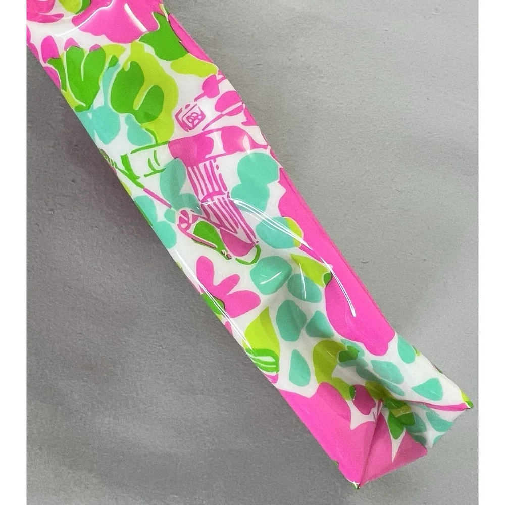 Lilly Pulitzer for Estee Lauder Makeup Accessory Bag Pink Green Blue Zipper Pouc
